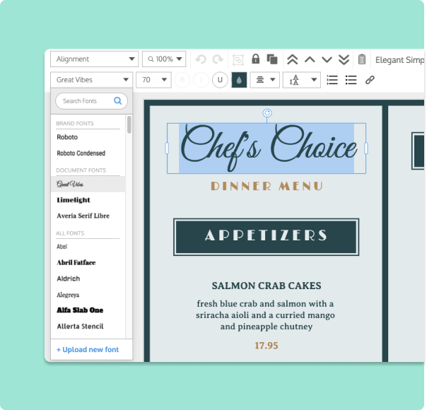 Find fonts that embody the voice of your business