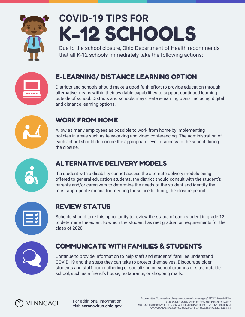 K-12 Schools Tips List Infographic