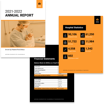 Orange annual report template